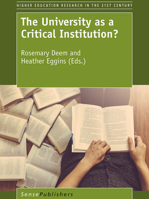 cover image of The University as a Critical Institution?